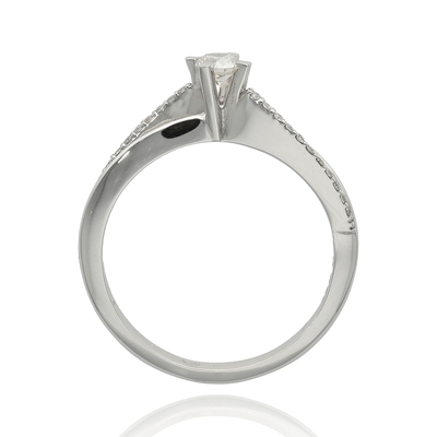 Fehér arany gyűrű 54-es méret (B25241_4I)